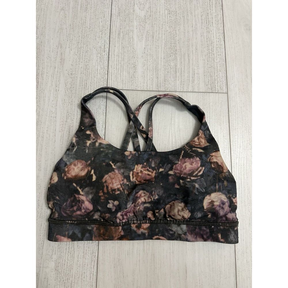 Lululemon Energy Sports Bra Sz 6 - B/C Cup - Frosted Rose Multi